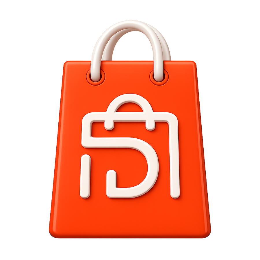 Discounter shopping bag, front view